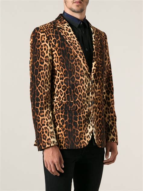 leopard print blazer mens